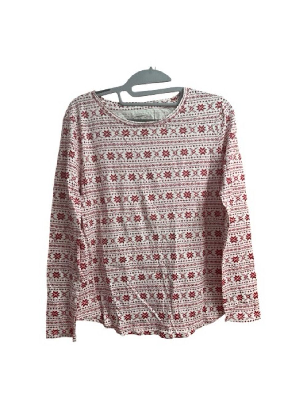 GAP LOVE Fair Isle Red & White Patterned Long Sleeve T - Picture 3 of 7